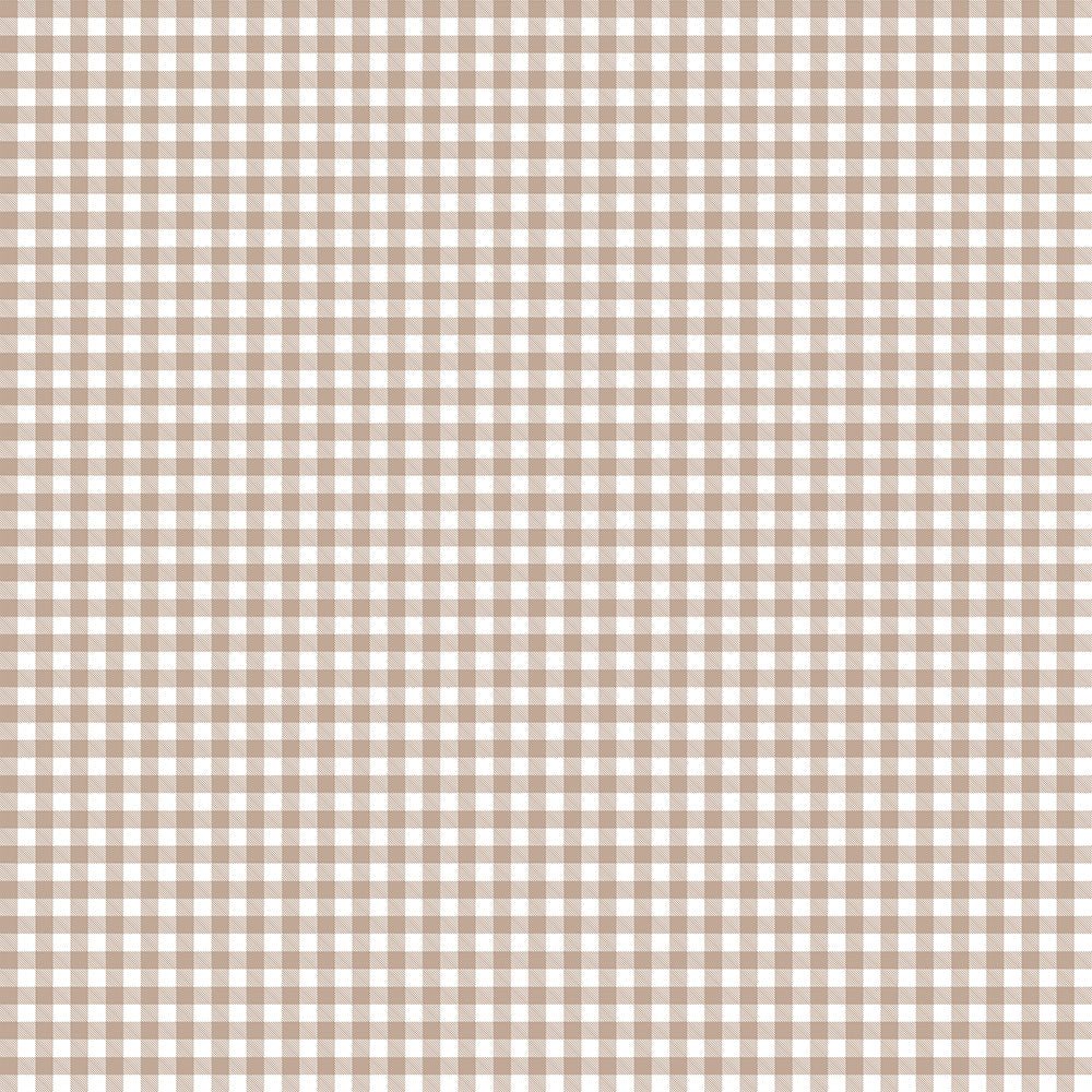 はがせる壁紙 シールタイプ What's poppin? ピクニックギンガム (49cm×2.5mサイズ) ミルクモカ