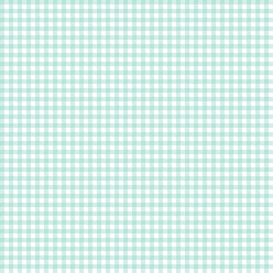 【サンプル】はがせる壁紙 のりなしタイプ What's poppin? ピクニックギンガム ミントブリーズ
