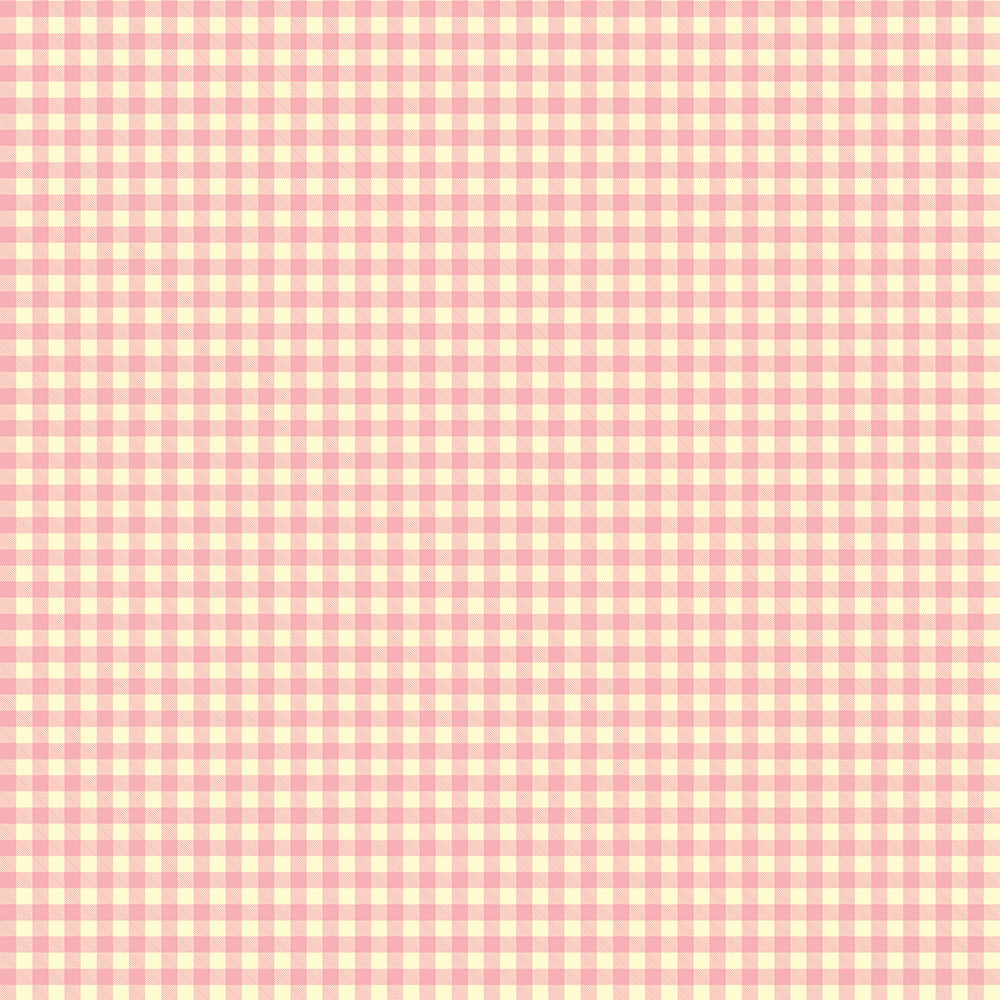 はがせる壁紙 のりなしタイプ What's poppin? ピクニックギンガム (49cm×3mサイズ) トゥインクルピーチ