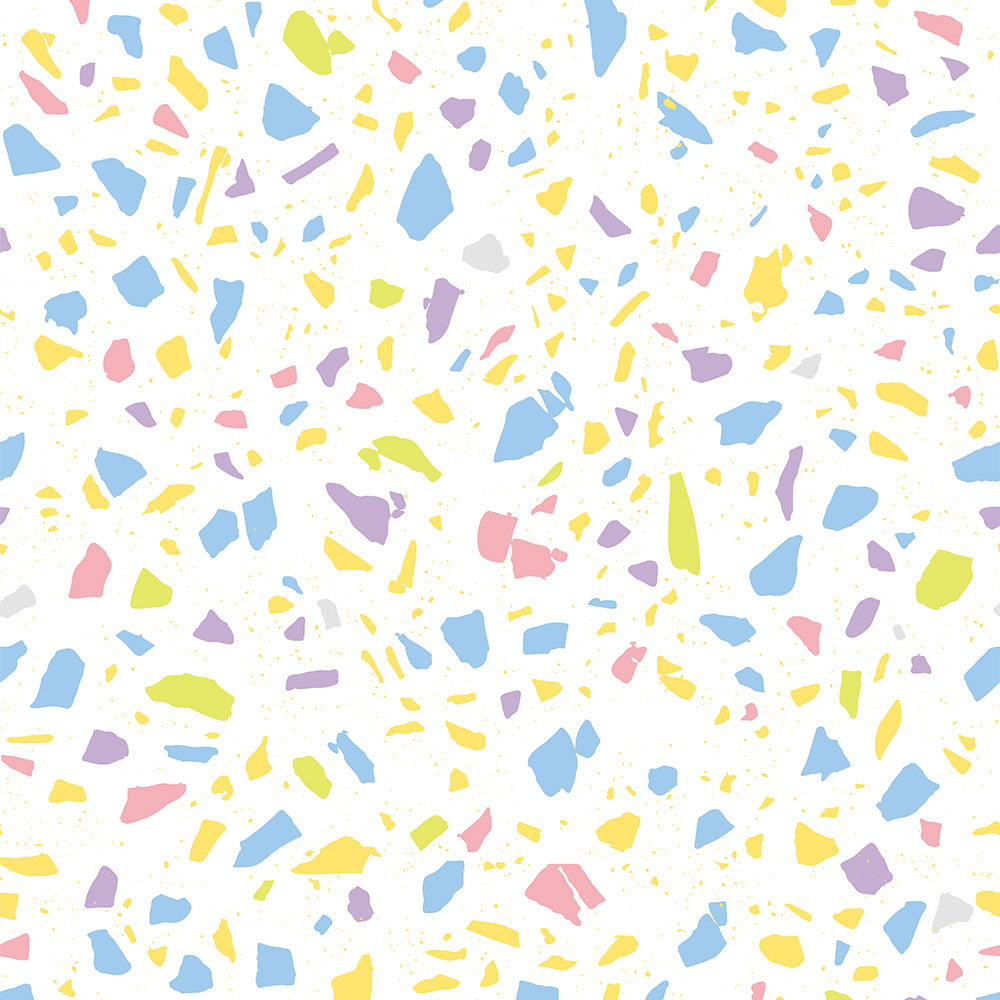 貼りやすいフリース壁紙 のりなしタイプ What's poppin? POPPIN’ TERRAZZO マカロン