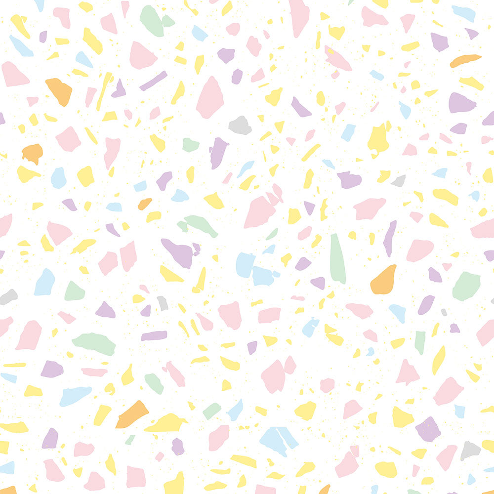 貼りやすいフリース壁紙 のりなしタイプ What's poppin? POPPIN’ TERRAZZO ペールミックス
