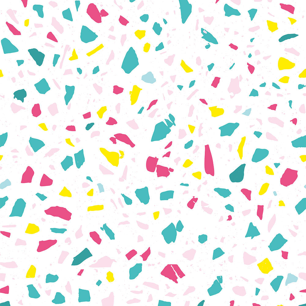 貼りやすいフリース壁紙 のりなしタイプ What's poppin? POPPIN’ TERRAZZO ネオンポップ