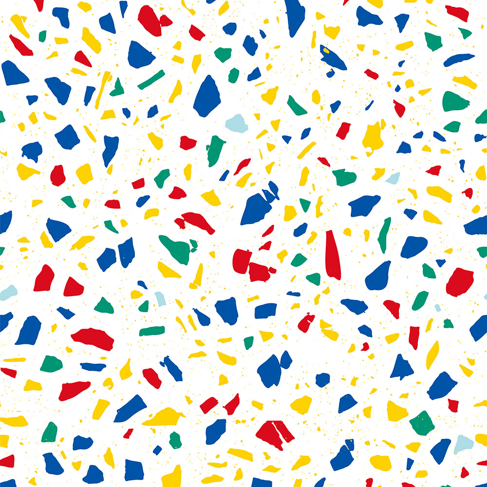 はがせるフリース壁紙 シールタイプ What's poppin? POPPIN’ TERRAZZO トイボックス