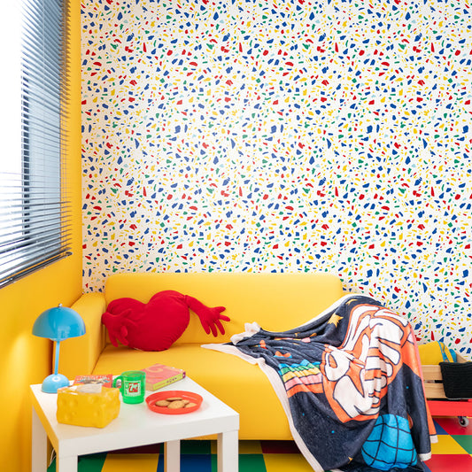 貼りやすいフリース壁紙 のりなしタイプ What's poppin? POPPIN’ TERRAZZO トイボックス