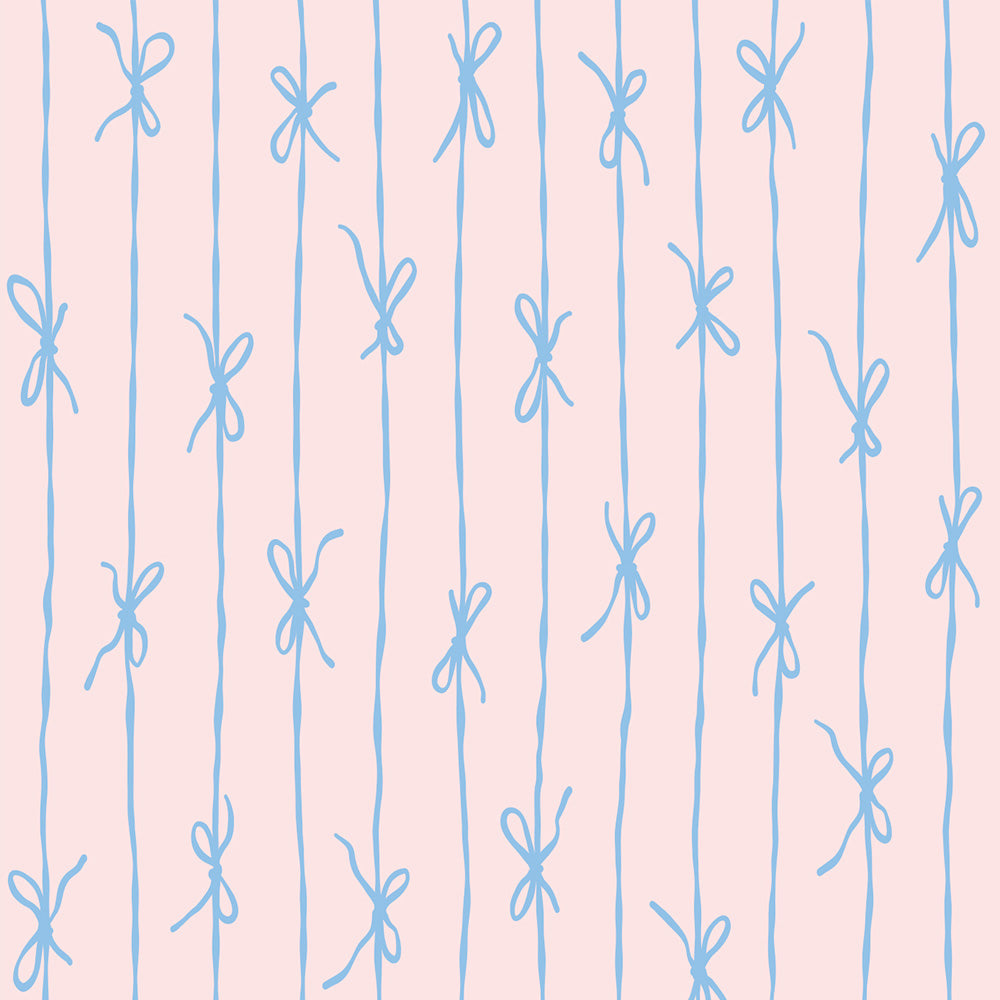 はがせる壁紙 シールタイプ What's poppin? リボンストライプ カラフル (49cm×3mサイズ) シュガーフロス