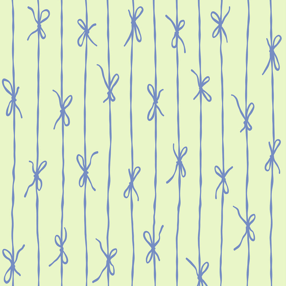 はがせる壁紙 のりなしタイプ What's poppin? リボンストライプ カラフル (49cm×3mサイズ) メロンアイス