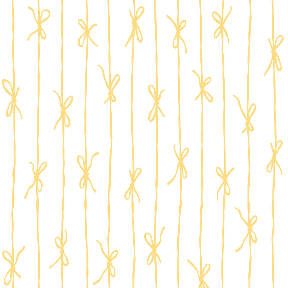 はがせる壁紙 シールタイプ What's poppin? リボンストライプ ナチュラル (49cm×2.5mサイズ) ハニー