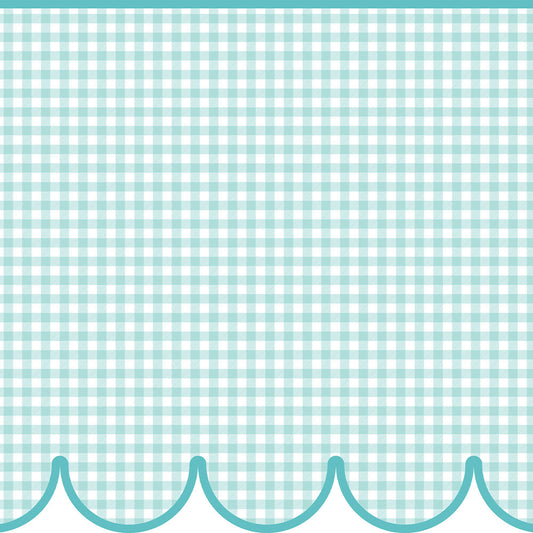 【サンプル】はがせるトリムシール リムタス Bold What's poppin? ギンガムスカラップ TWP-RTGS05 あおりんごソーダ