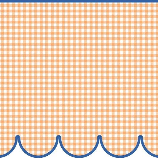 【サンプル】はがせるトリムシール リムタス Bold What's poppin? ギンガムスカラップ TWP-RTGS15 アプリコットクッキー