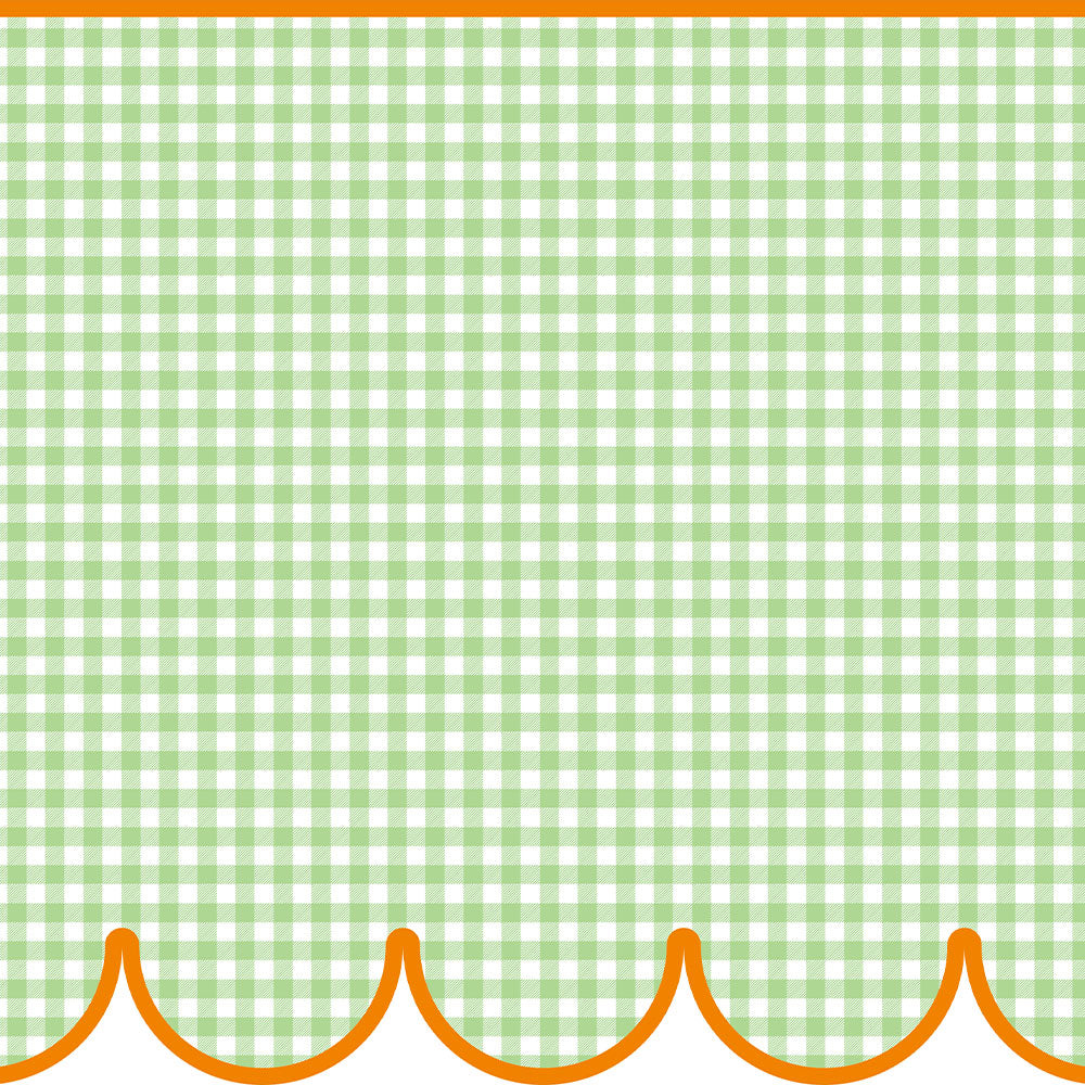 【サンプル】はがせるトリムシール リムタス Bold What's poppin? ギンガムスカラップ TWP-RTGS16 ミントキャロットケーキ