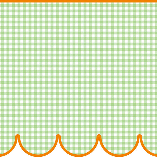 【サンプル】はがせるトリムシール リムタス Bold What's poppin? ギンガムスカラップ TWP-RTGS16 ミントキャロットケーキ