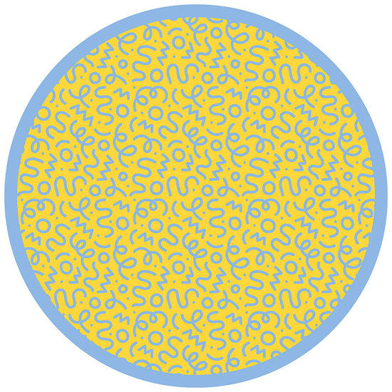 拭けるサークルラグ 「Sheete me ! (シーテミー)」 150cm×150cm 円形 WIGGLE WAVE サニーシャワー What's poppin?