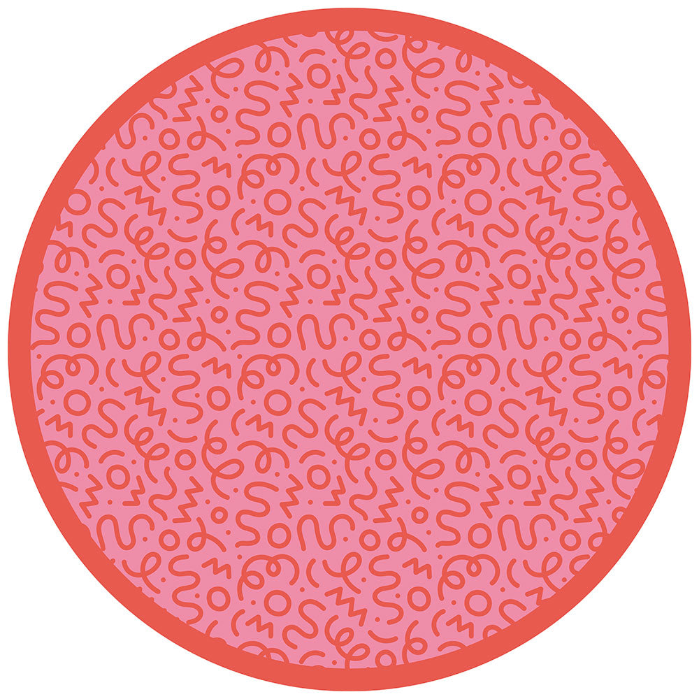 拭けるサークルラグ 「Sheete me ! (シーテミー)」 150cm×150cm 円形 WIGGLE WAVE スウィートビート What's poppin?