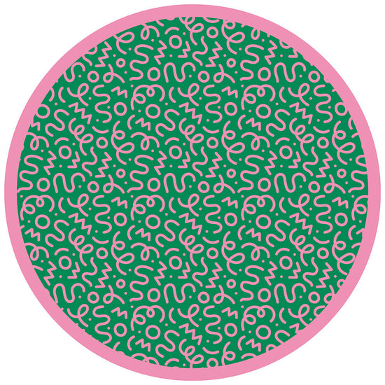 拭けるサークルラグ 「Sheete me ! (シーテミー)」 150cm×150cm 円形 WIGGLE WAVE ミントクラッシュ What's poppin?