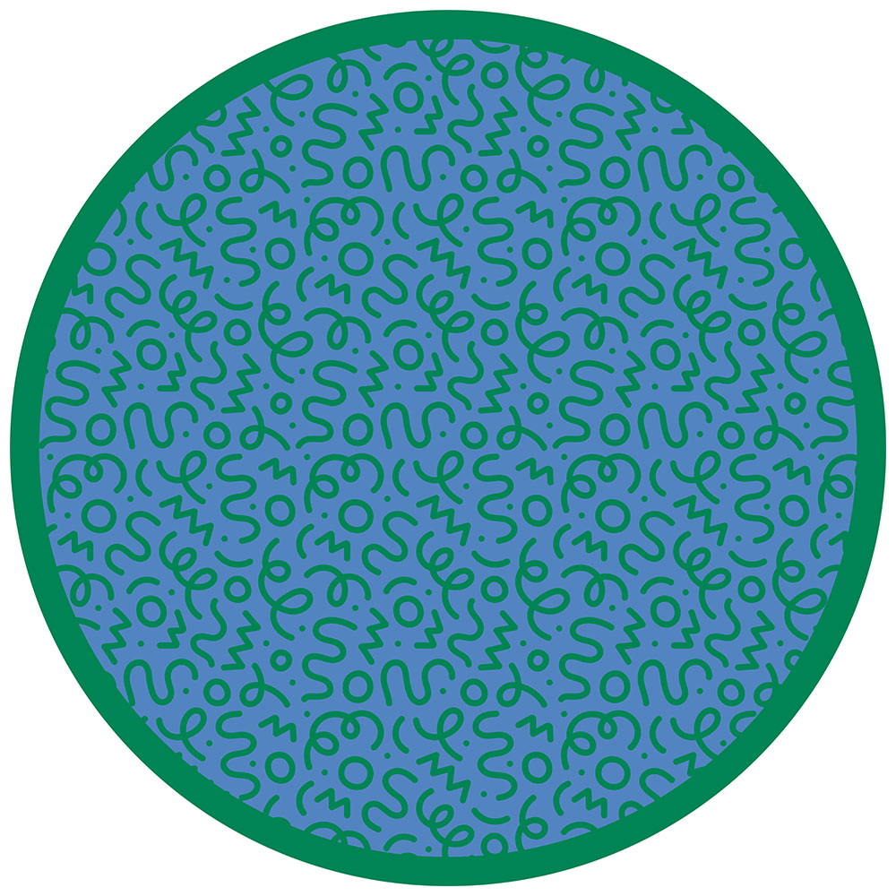 拭けるサークルラグ 「Sheete me ! (シーテミー)」 150cm×150cm 円形 WIGGLE WAVE クールトラック What's poppin?