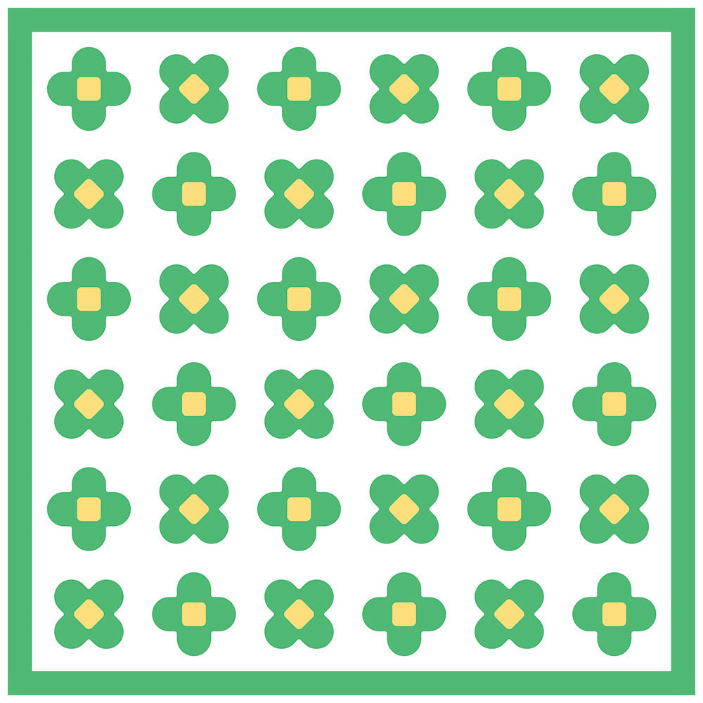 拭けるラグ 「Sheete me ! (シーテミー)」 150cm×150cm BLOOM DAYS グリーングルーヴ What's poppin?