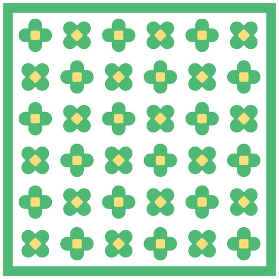 拭けるラグ 「Sheete me ! (シーテミー)」 150cm×150cm BLOOM DAYS グリーングルーヴ What's poppin?