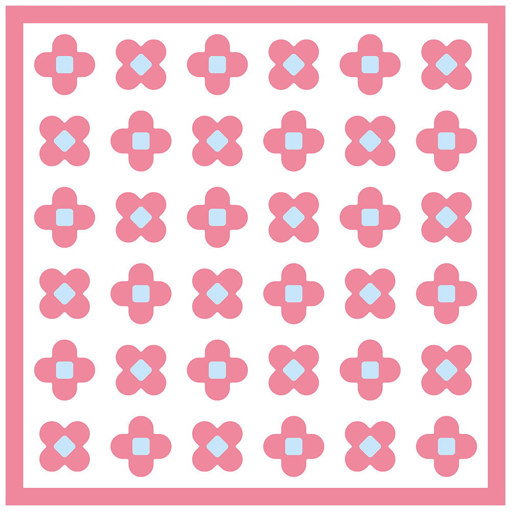 拭けるラグ 「Sheete me ! (シーテミー)」 150cm×150cm BLOOM DAYS スウィートピンク What's poppin?