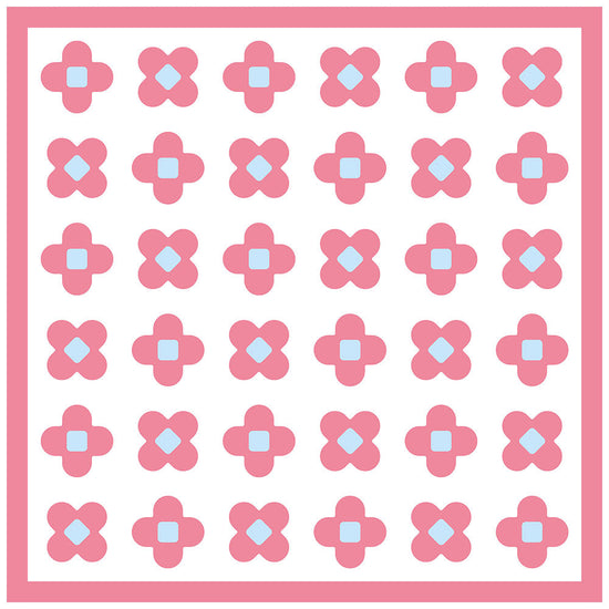 拭けるラグ 「Sheete me ! (シーテミー)」 150cm×150cm BLOOM DAYS スウィートピンク What's poppin?