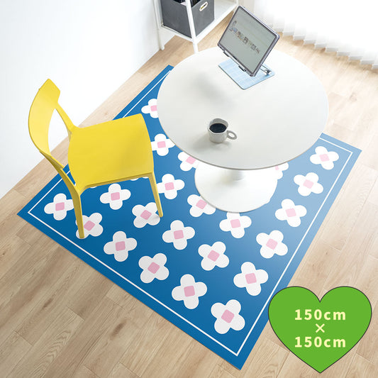 拭けるラグ 「Sheete me ! (シーテミー)」 150cm×150cm BLOOM DAYS ミッドブルーム What's poppin?