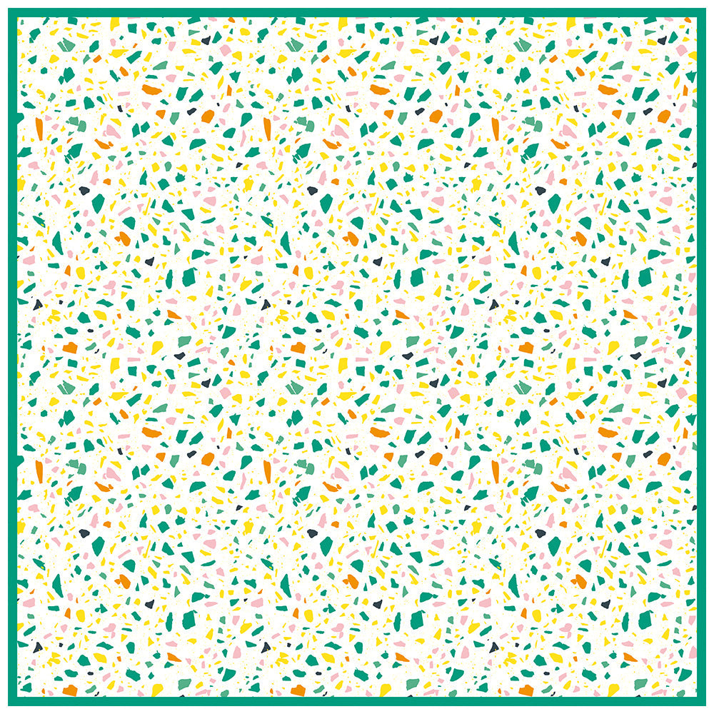 拭けるラグ 「Sheete me ! (シーテミー)」 150cm×150cm POPPIN’ TERRAZZO ミックスベジタブル What's poppin?
