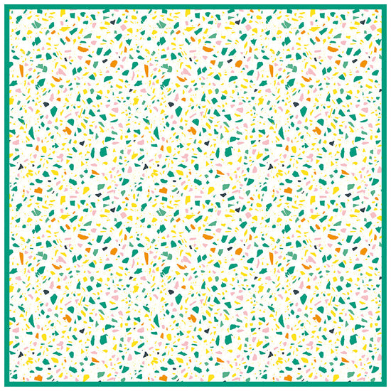 拭けるラグ 「Sheete me ! (シーテミー)」 150cm×150cm POPPIN’ TERRAZZO ミックスベジタブル What's poppin?