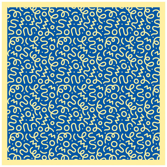 拭けるラグ 「Sheete me ! (シーテミー)」 150cm×150cm WIGGLE WAVE ディープブルーム What's poppin?