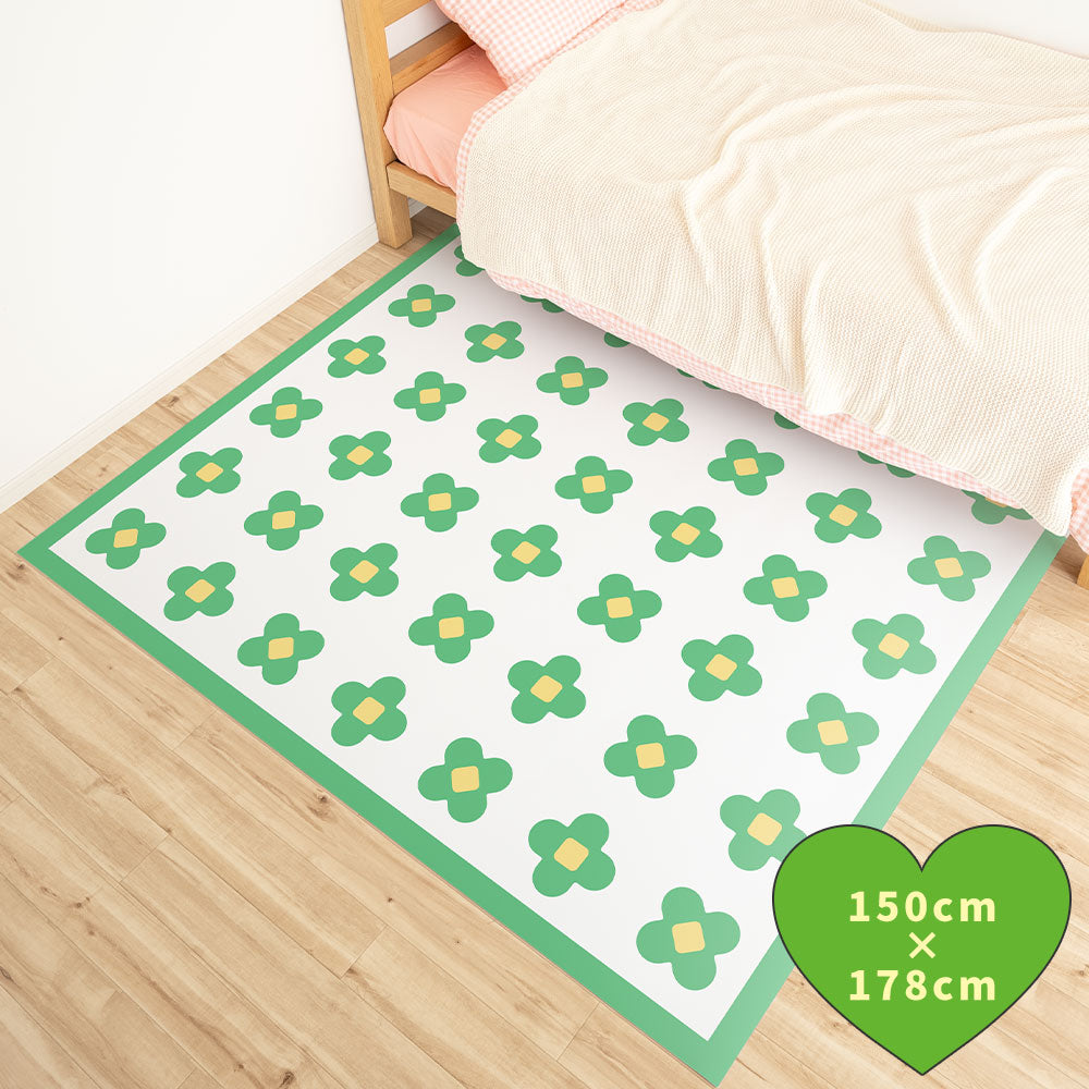 拭けるラグ 「Sheete me ! (シーテミー)」 178cm×150cm BLOOM DAYS グリーングルーヴ What's poppin?