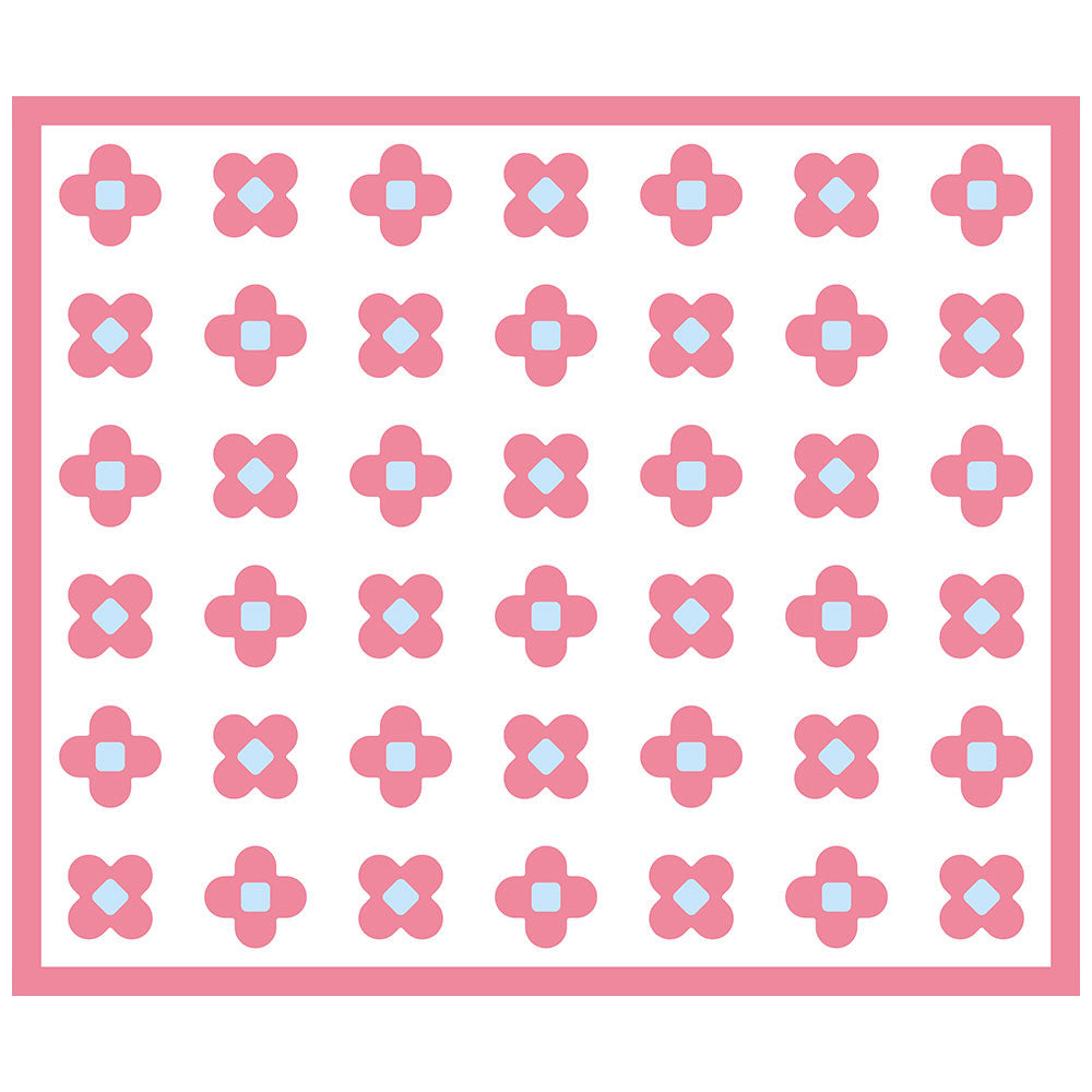 拭けるラグ 「Sheete me ! (シーテミー)」 178cm×150cm BLOOM DAYS スウィートピンク What's poppin?