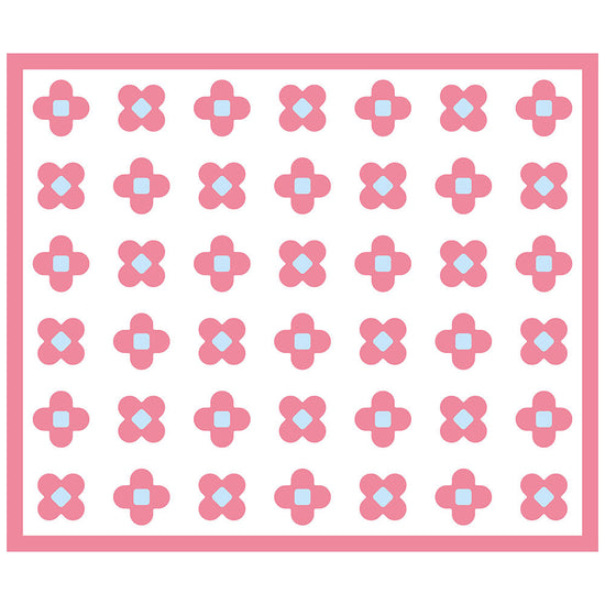 拭けるラグ 「Sheete me ! (シーテミー)」 178cm×150cm BLOOM DAYS スウィートピンク What's poppin?