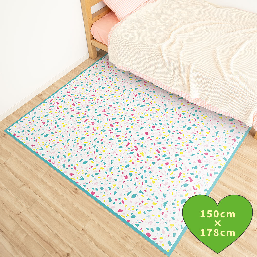 拭けるラグ 「Sheete me ! (シーテミー)」 178cm×150cm POPPIN’ TERRAZZO ネオンポップ What's poppin?