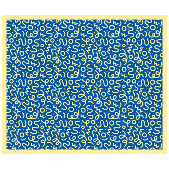 拭けるラグ 「Sheete me ! (シーテミー)」 178cm×150cm WIGGLE WAVE ディープブルーム What's poppin?