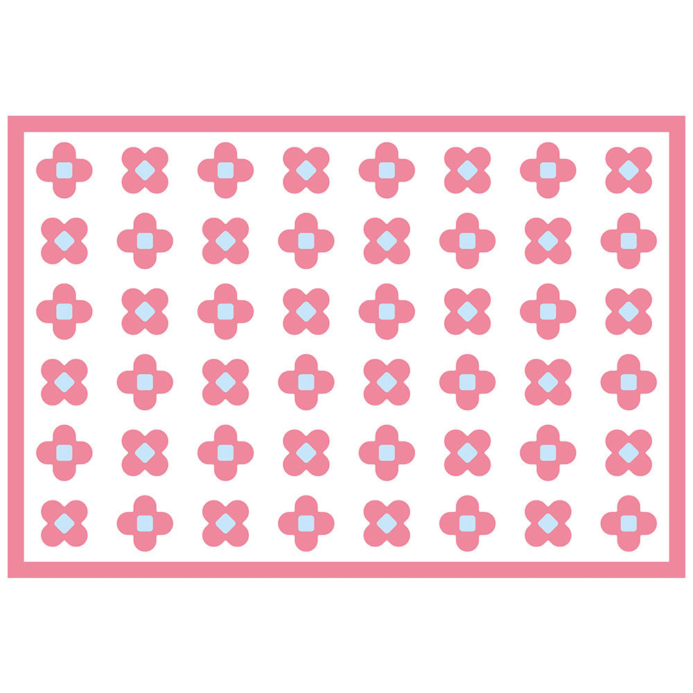 拭けるラグ 「Sheete me ! (シーテミー)」 150cm×220cm BLOOM DAYS スウィートピンク What's poppin?