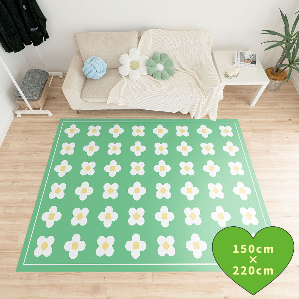 拭けるラグ 「Sheete me ! (シーテミー)」 150cm×220cm BLOOM DAYS メロウリーフ What's poppin?