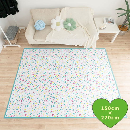 拭けるラグ 「Sheete me ! (シーテミー)」 150cm×220cm POPPIN’ TERRAZZO ネオンポップ What's poppin?