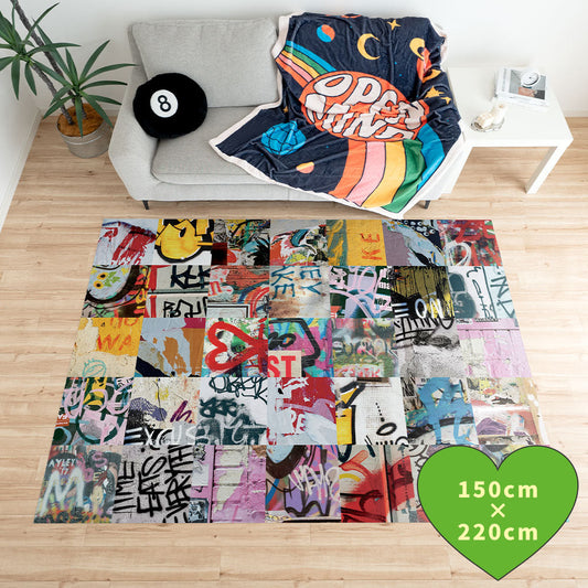 拭けるラグ 「Sheete me ! (シーテミー)」 150cm×220cm アーバンスプラッシュ Hype Tag / VIVID What's poppin?