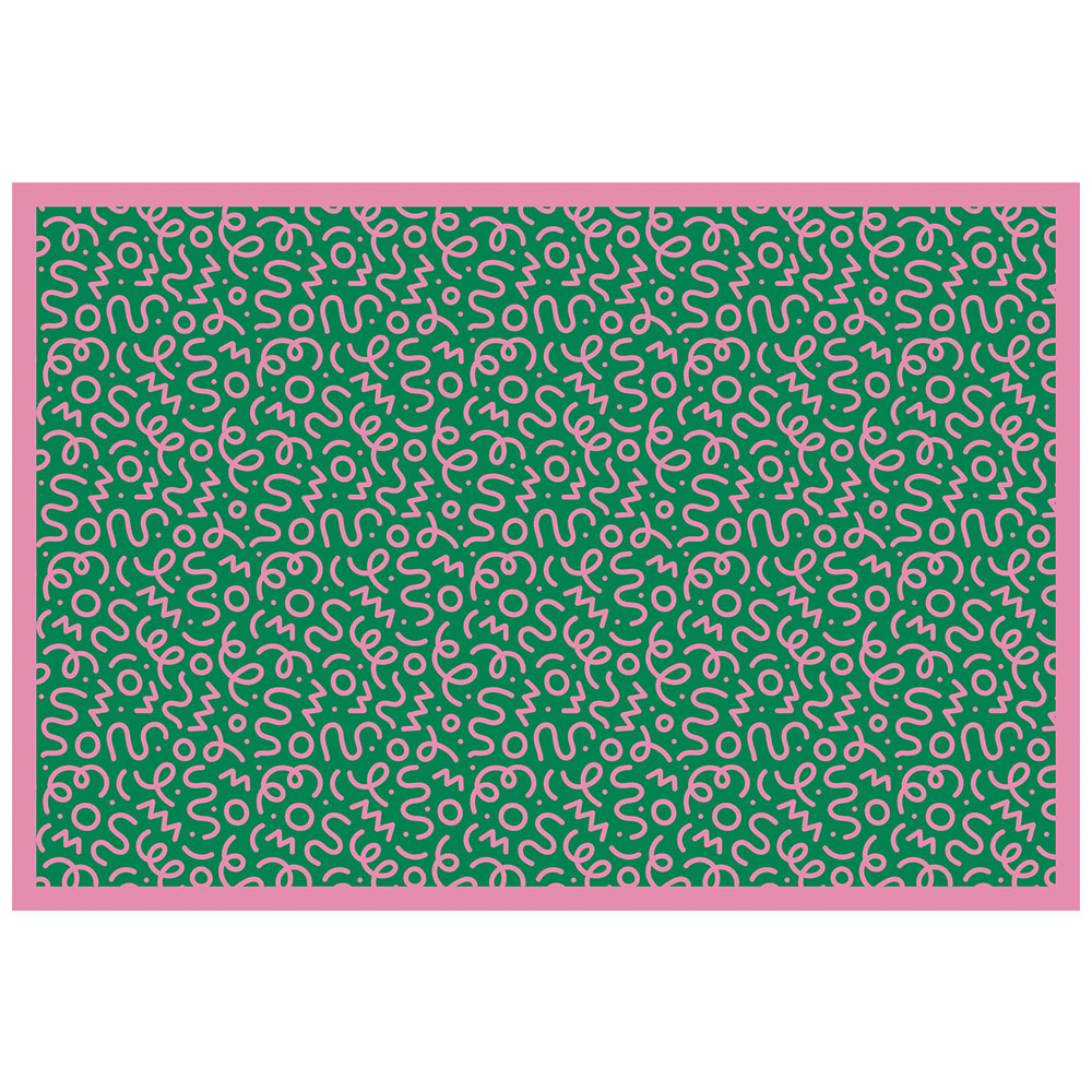 拭けるラグ 「Sheete me ! (シーテミー)」 150cm×220cm WIGGLE WAVE ミントクラッシュ What's poppin?