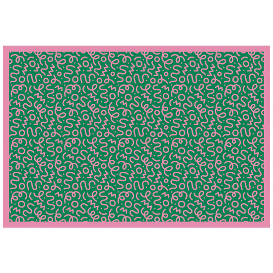 拭けるラグ 「Sheete me ! (シーテミー)」 150cm×220cm WIGGLE WAVE ミントクラッシュ What's poppin?