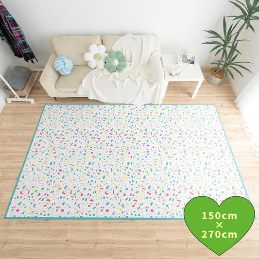 拭けるラグ 「Sheete me ! (シーテミー)」 150cm×270cm POPPIN’ TERRAZZO ネオンポップ What's poppin?