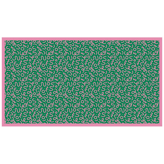 拭けるラグ 「Sheete me ! (シーテミー)」 150cm×270cm WIGGLE WAVE ミントクラッシュ What's poppin?