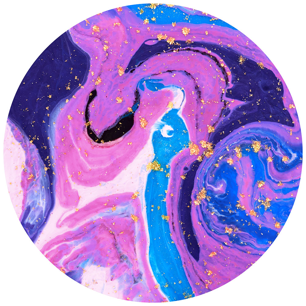 拭けるサークルラグ 「Sheete me ! (シーテミー)」 87cm×87cm Acrylic Cosmo Type-A05 What's poppin?