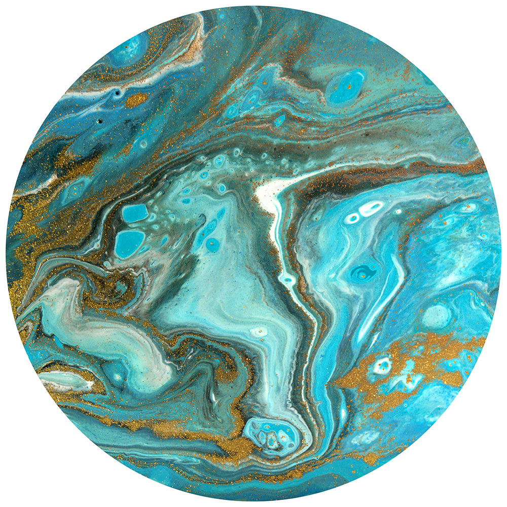 拭けるサークルラグ 「Sheete me ! (シーテミー)」 87cm×87cm Acrylic Cosmo Type-A06 What's poppin?