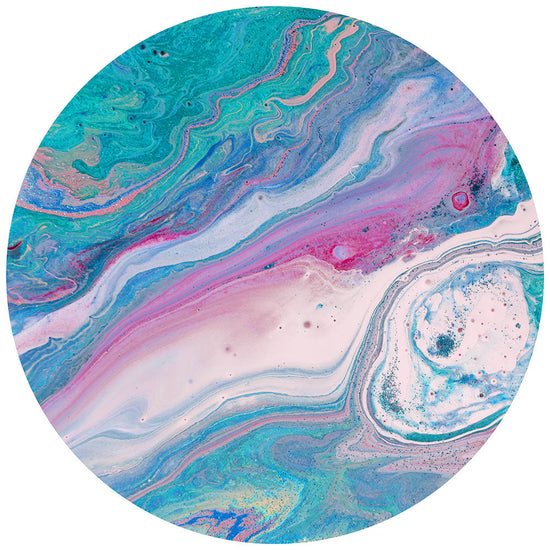 拭けるサークルラグ 「Sheete me ! (シーテミー)」 87cm×87cm Acrylic Cosmo Type-A08 What's poppin?