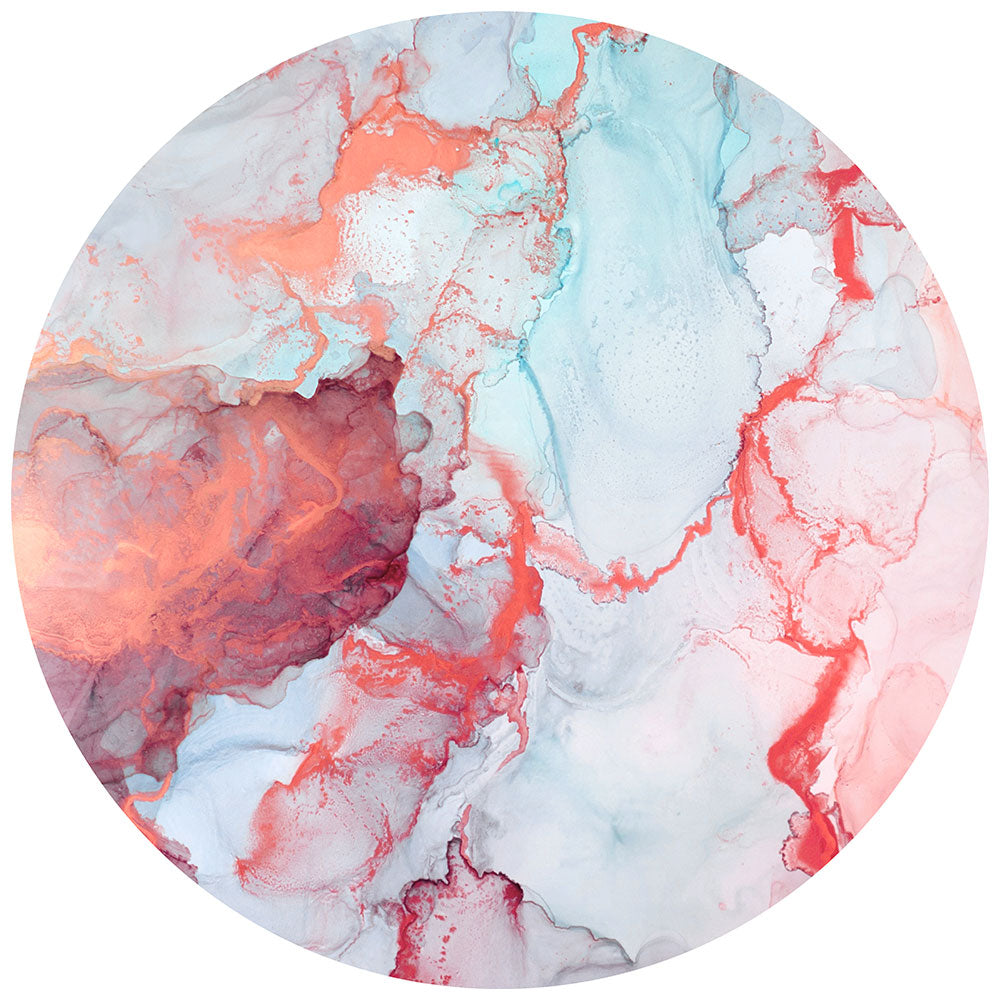 拭けるサークルラグ 「Sheete me ! (シーテミー)」 87cm×87cm Watering Dream Type-W02 What's poppin?