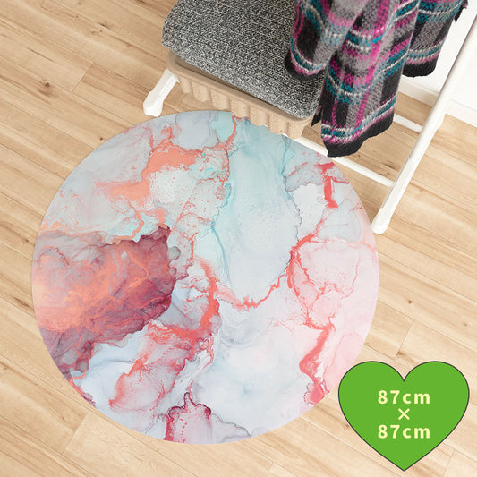 拭けるサークルラグ 「Sheete me ! (シーテミー)」 87cm×87cm Watering Dream Type-W02 What's poppin?