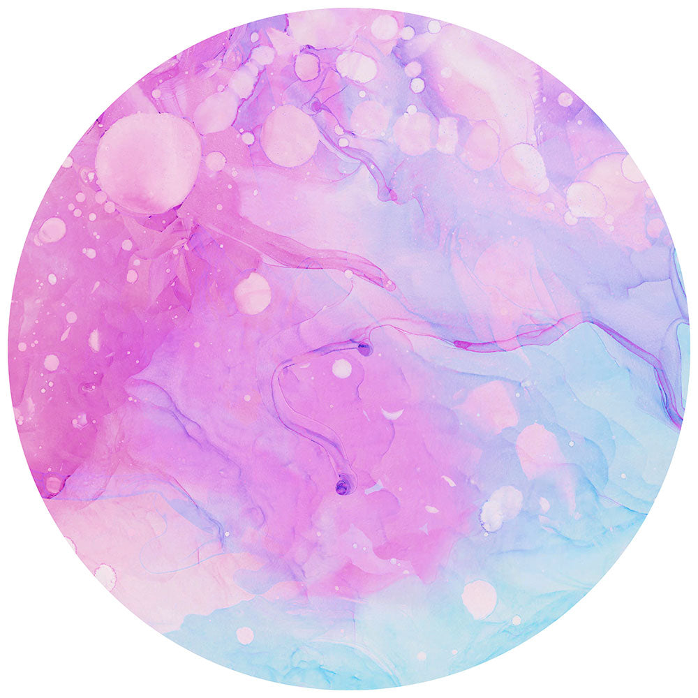 拭けるサークルラグ 「Sheete me ! (シーテミー)」 87cm×87cm Watering Dream Type-W04 What's poppin?