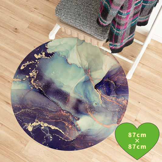 拭けるサークルラグ 「Sheete me ! (シーテミー)」 87cm×87cm Watering Dream Type-W08 What's poppin?