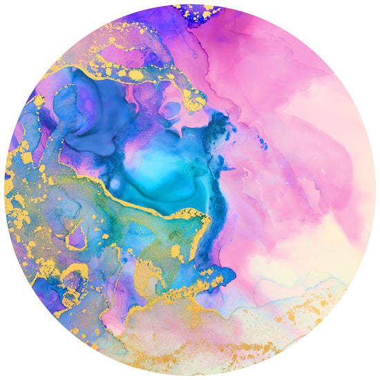 拭けるサークルラグ 「Sheete me ! (シーテミー)」 87cm×87cm Watering Dream Type-W09 What's poppin?