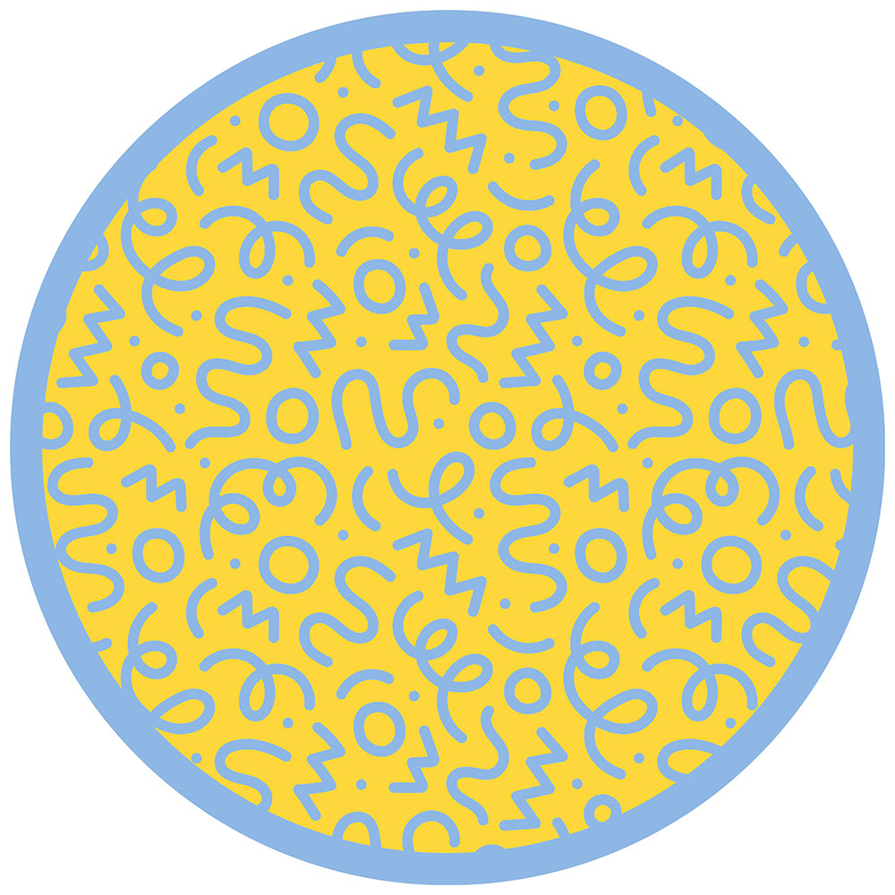 拭けるサークルラグ 「Sheete me ! (シーテミー)」 87cm×87cm 円形 WIGGLE WAVE サニーシャワー What's poppin?