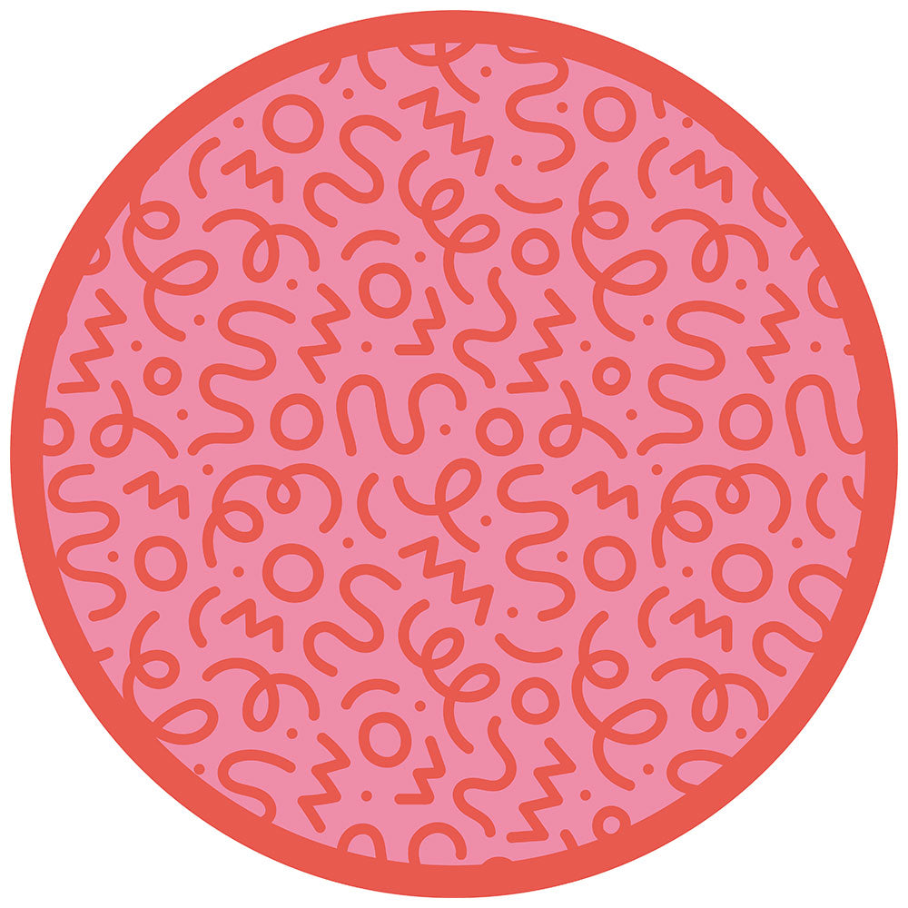 拭けるサークルラグ 「Sheete me ! (シーテミー)」 87cm×87cm 円形 WIGGLE WAVE スウィートビート What's poppin?